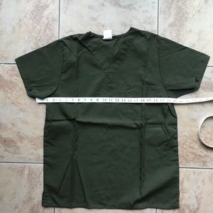 Forest green scrub top